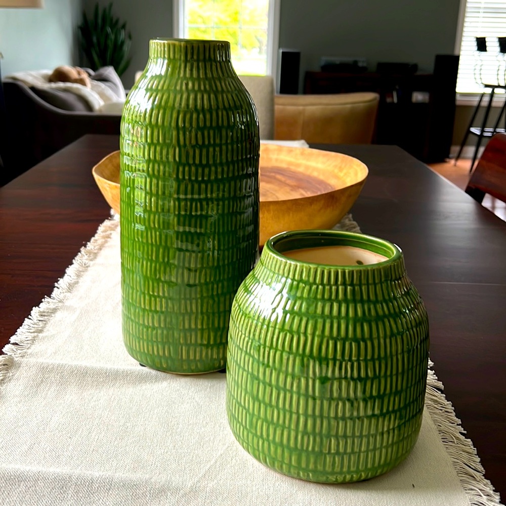 Crate & Barrel vases.